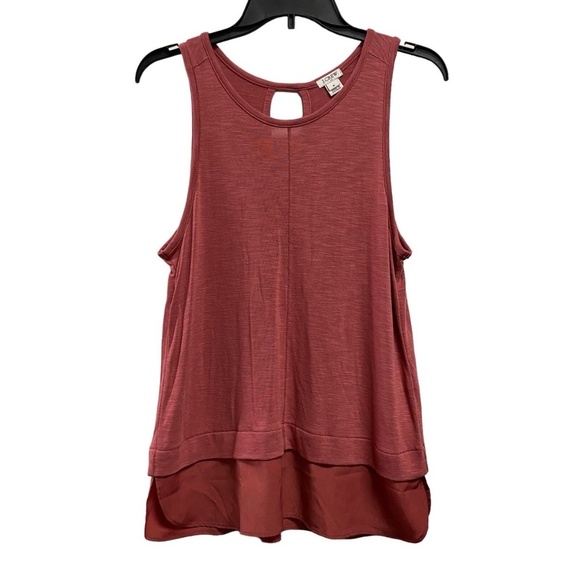 J.Crew Sleeveless Layered Hem Tank Top in Rosewood – Size M - Picture 9 of 9